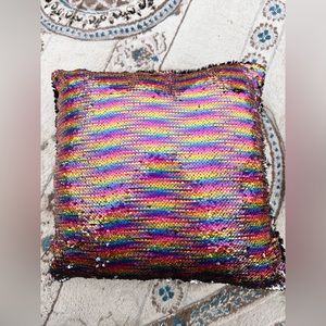 MultiColored Sequins Throw Pillow